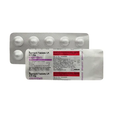ab-ramprel 2.5mg tablet Allopathy (Ramipril (2.5mg)) - Uses in Hindi, Side Effects, Substitutes & Price in India