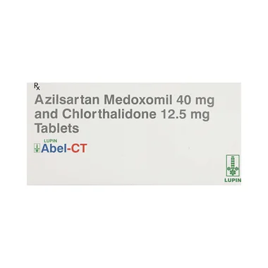 abel-ct 40mg/12.5mg tablet Allopathy (Azilsartan medoxomil (40mg)) - Uses in Hindi, Side Effects, Substitutes & Price in India