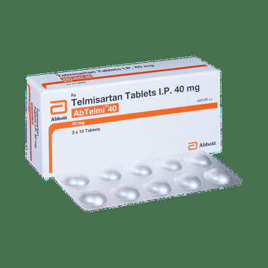 abtelmi 40mg tablet Allopathy (Telmisartan (40mg)) - Uses in Hindi, Side Effects, Substitutes & Price in India