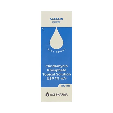 aceclin mist spray Allopathy (Clindamycin (1% w/v)) - Uses in Hindi, Side Effects, Substitutes & Price in India