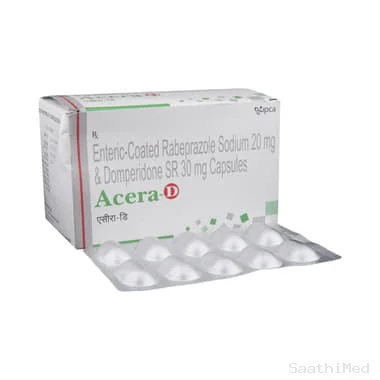 acera-d capsule sr Allopathy (Domperidone (30mg)) - Uses in Hindi, Side Effects, Substitutes & Price in India