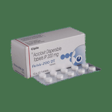 acivir 200 dt tablet Allopathy (Acyclovir (200mg)) - Uses in Hindi, Side Effects, Substitutes & Price in India