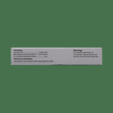 acivir eye ointment Allopathy (Acyclovir (3% w/w)) - Uses in Hindi, Side Effects, Substitutes & Price in India