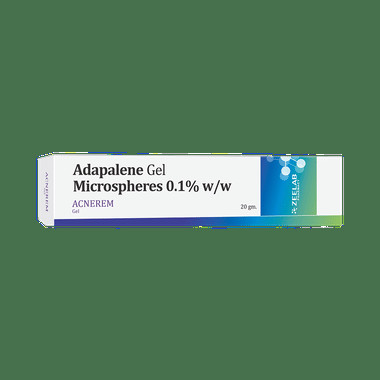 acnerem gel Allopathy (Adapalene (0.1% w/w)) - Uses in Hindi, Side Effects, Substitutes & Price in India