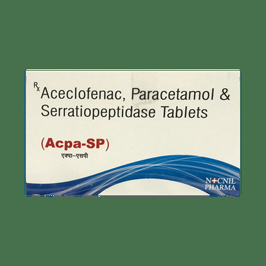 acpa-sp tablet Allopathy (Aceclofenac (100mg)) - Uses in Hindi, Side Effects, Substitutes & Price in India