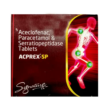 acprex-sp tablet Allopathy (Aceclofenac (100mg)) - Uses in Hindi, Side Effects, Substitutes & Price in India