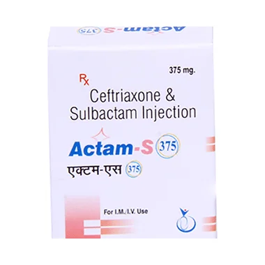 actam-s 375 injection Allopathy (Ceftriaxone (250mg)) - Uses in Hindi, Side Effects, Substitutes & Price in India