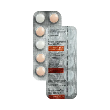 actiblok ipr 25 tablet Allopathy (Metoprolol Succinate (23.75mg)) - Uses in Hindi, Side Effects, Substitutes & Price in India