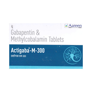 actigaba-m 300 tablet Allopathy (Gabapentin (300mg)) - Uses in Hindi, Side Effects, Substitutes & Price in India