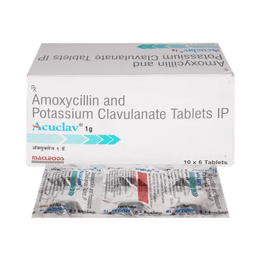 acuclav 1000mg tablet Allopathy (Amoxycillin (875mg)) - Uses in Hindi, Side Effects, Substitutes & Price in India