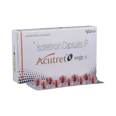 acutret 5 capsule Allopathy (Isotretinoin (5mg)) - Uses in Hindi, Side Effects, Substitutes & Price in India