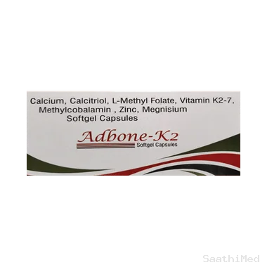 adbone-k2 softgel capsule Allopathy (Calcitriol (0.25mcg)) - Uses in Hindi, Side Effects, Substitutes & Price in India