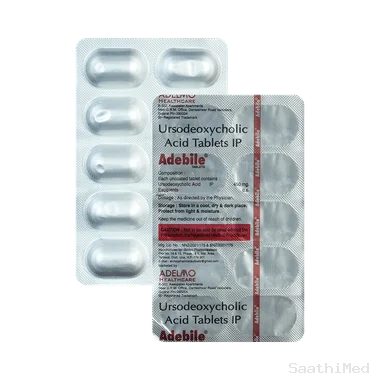 adebile 450mg tablet Allopathy (Ursodeoxycholic Acid (450mg)) - Uses in Hindi, Side Effects, Substitutes & Price in India