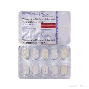 adglim m 3mg/500mg tablet pr Allopathy (Glimepiride (3mg)) - Uses in Hindi, Side Effects, Substitutes & Price in India
