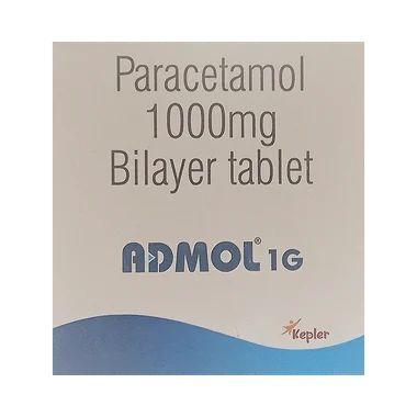admol 1g tablet sr allopathy (Paracetamol (300mg) + Paracetamol (700mg)) - Uses in Hindi, Side Effects, Substitutes & Price in India