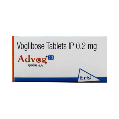 advog 0.2 tablet Allopathy (Voglibose (0.2mg)) - Uses in Hindi, Side Effects, Substitutes & Price in India