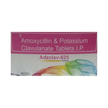 adzclav 625 tablet Allopathy (Amoxycillin (500mg)) - Uses in Hindi, Side Effects, Substitutes & Price in India