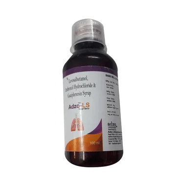 adzo-ls syrup Allopathy (Levosalbutamol (1mg)) - Uses in Hindi, Side Effects, Substitutes & Price in India
