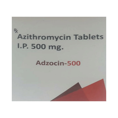 adzocin 500 tablet Allopathy (Azithromycin (500mg)) - Uses in Hindi, Side Effects, Substitutes & Price in India