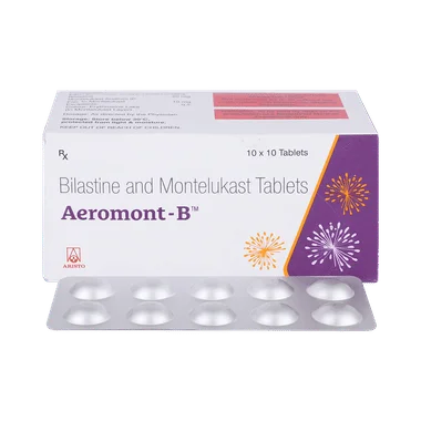 aeromont-b tablet Allopathy (Bilastine (20mg)) - Uses in Hindi, Side Effects, Substitutes & Price in India