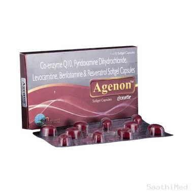agenon softgel capsule Allopathy (Coenzyme Q10 (100mg)) - Uses in Hindi, Side Effects, Substitutes & Price in India