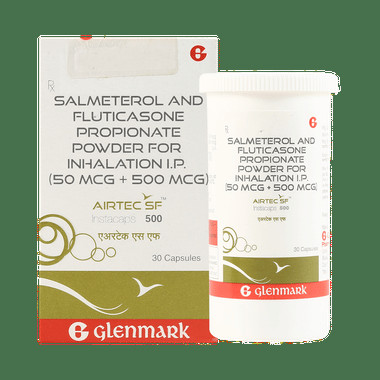 airtec sf 500 instacap Allopathy (Salmeterol (50mcg)) - Uses in Hindi, Side Effects, Substitutes & Price in India