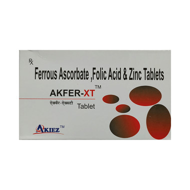 akfer-xt tablet Allopathy (Ferrous Ascorbate (100mg)) - Uses in Hindi, Side Effects, Substitutes & Price in India