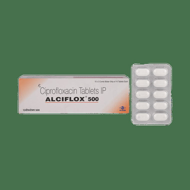 alciflox 500mg tablet Allopathy (Ciprofloxacin (500mg)) - Uses in Hindi, Side Effects, Substitutes & Price in India
