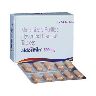aldosmin 500mg tablet Allopathy (Diosmin (450mg)) - Uses in Hindi, Side Effects, Substitutes & Price in India