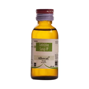 allercet 5mg/5ml syrup Allopathy (Cetirizine (5mg/5ml)) - Uses in Hindi, Side Effects, Substitutes & Price in India