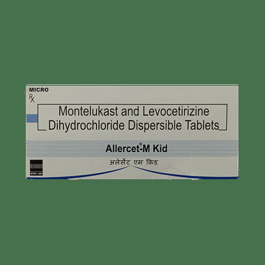 allercet-m kid tablet dt Allopathy (Levocetirizine (2.5mg)) - Uses in Hindi, Side Effects, Substitutes & Price in India