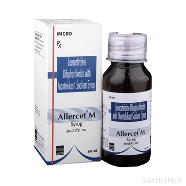 allercet-m syrup Allopathy (Levocetirizine (2.5mg/5ml)) - Uses in Hindi, Side Effects, Substitutes & Price in India