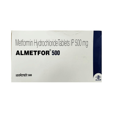 almetfor 500mg tablet Allopathy (Metformin (500mg)) - Uses in Hindi, Side Effects, Substitutes & Price in India