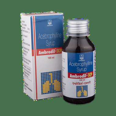 ambrodil-xp syrup Allopathy (Acebrophylline (50mg/5ml)) - Uses in Hindi, Side Effects, Substitutes & Price in India