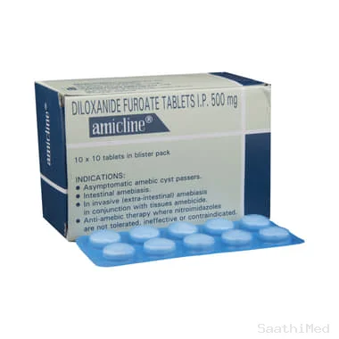 amicline tablet Allopathy (Diloxanide (500mg)) - Uses in Hindi, Side Effects, Substitutes & Price in India