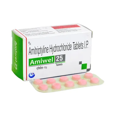 amiwel 25 tablet Allopathy (Amitriptyline (25mg)) - Uses in Hindi, Side Effects, Substitutes & Price in India