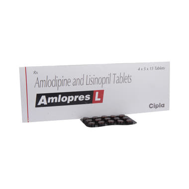 amlopres l tablet Allopathy (Amlodipine (5mg)) - Uses in Hindi, Side Effects, Substitutes & Price in India