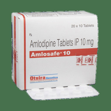 amlosafe 10 tablet Allopathy (Amlodipine (10mg)) - Uses in Hindi, Side Effects, Substitutes & Price in India