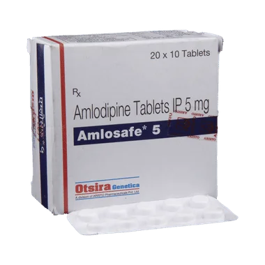 amlosafe 5 tablet Allopathy (Amlodipine (5mg)) - Uses in Hindi, Side Effects, Substitutes & Price in India