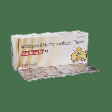 amlosafe h tablet Allopathy (Amlodipine (5mg)) - Uses in Hindi, Side Effects, Substitutes & Price in India