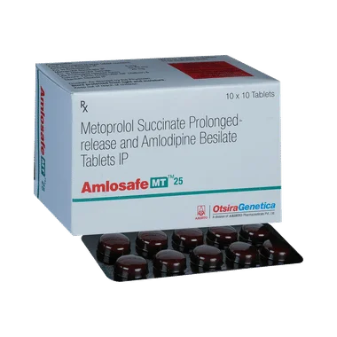 amlosafe mt 25 tablet pr Allopathy (Amlodipine (5mg)) - Uses in Hindi, Side Effects, Substitutes & Price in India