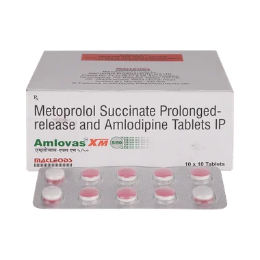 amlovas xm  5/50 tablet pr Allopathy (Amlodipine (5mg)) - Uses in Hindi, Side Effects, Substitutes & Price in India