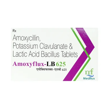 amoxyflux-lb 625 tablet Allopathy (Amoxycillin (500mg)) - Uses in Hindi, Side Effects, Substitutes & Price in India