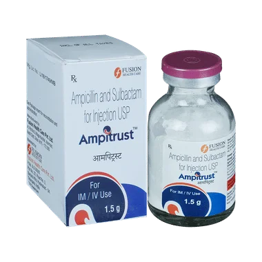 ampitrust 1.5gm injection Allopathy (Ampicillin (1000mg)) - Uses in Hindi, Side Effects, Substitutes & Price in India