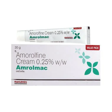 amrolmac cream Allopathy (Amorolfine (0.25% w/w)) - Uses in Hindi, Side Effects, Substitutes & Price in India