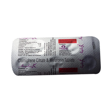 angelova 50mg/3mg tablet Allopathy (Clomiphene (50mg)) - Uses in Hindi, Side Effects, Substitutes & Price in India