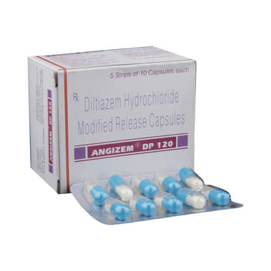 angizem dp 120 capsule mr Allopathy (Diltiazem (120mg)) - Uses in Hindi, Side Effects, Substitutes & Price in India
