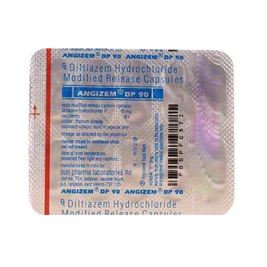 angizem dp 90 capsule mr Allopathy (Diltiazem (90mg)) - Uses in Hindi, Side Effects, Substitutes & Price in India