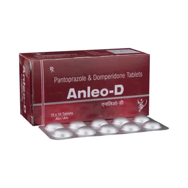 anleo-d tablet allopathy (Domperidone (10mg) + Pantoprazole (40mg)) - Uses in Hindi, Side Effects, Substitutes & Price in India
