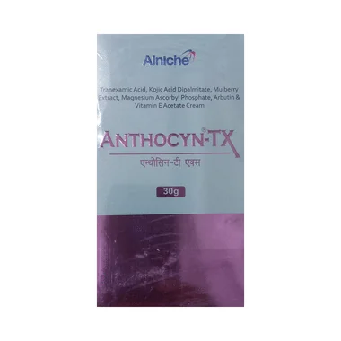 anthocyn-tx cream Allopathy (Tranexamic Acid (10% w/w)) - Uses in Hindi, Side Effects, Substitutes & Price in India
